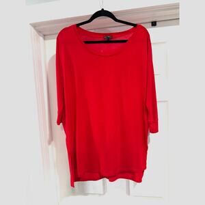 Express Rayon Red Top Size Medium